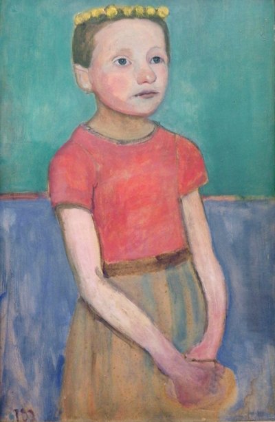 Meia retrato de uma menina italiana de 12 anos de idade de Paula Modersohn-Becker